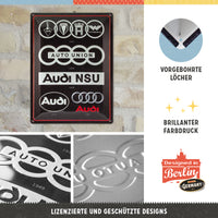 nostalgic-art-audi-logo-evolution-targa-in-metallo-30x40-cm image 4