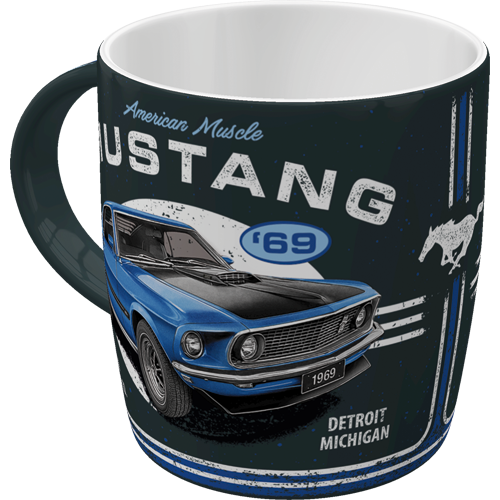 nostalgic-art-ford-mustang-1969-mach-1-blue-tazza-in-ceramica-330-ml image 1