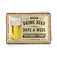 nostalgic-art-drink-beer-three-days-cartolina-in-metallo-10x14-cm image 2