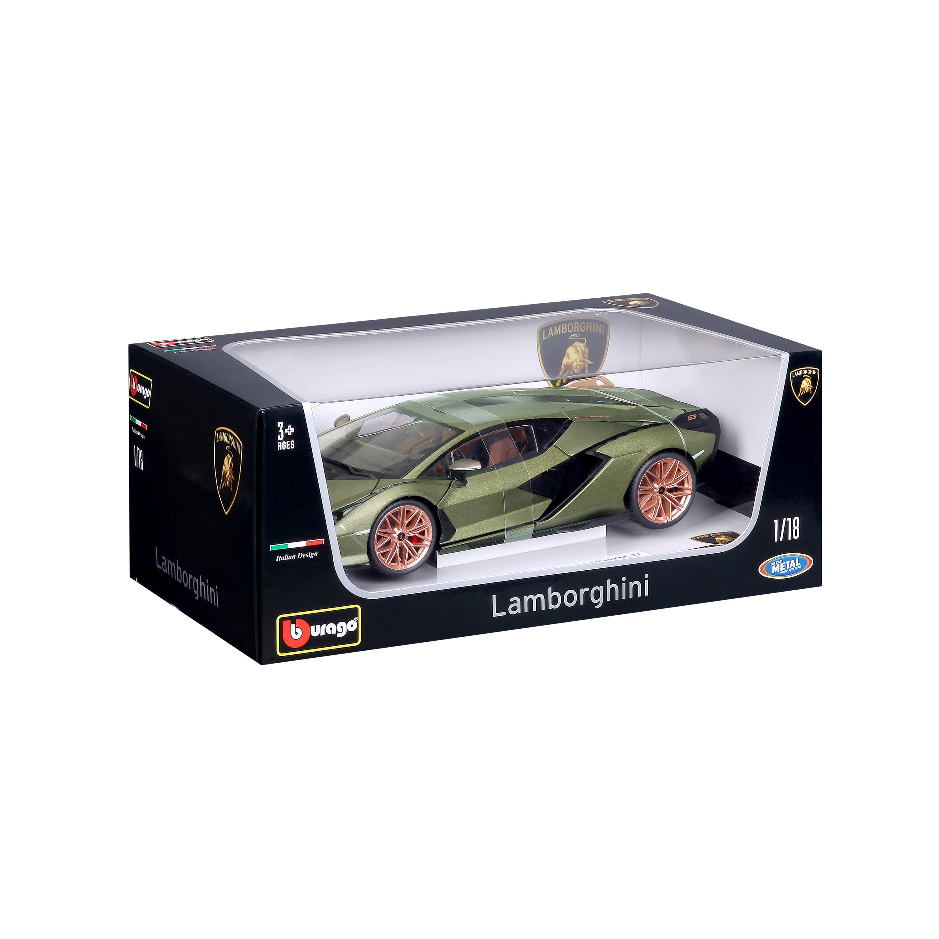 bburago-lamborghini-si-n-fkp-37-scala-1-18-verde-modellino-die-cast-signature-se image 2