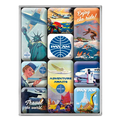 nostalgic-art-pan-am-travel-the-world-posters-set-magneti image 1