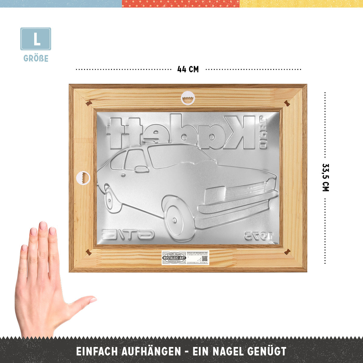 nostalgic-art-opel-kadett-gt-e-n-frame-l-edition-cornice-in-legno-con-insegna-in image 2