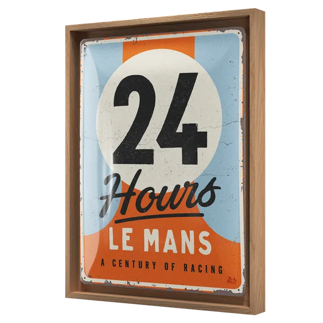 nostalgic-art-24h-le-mans-a-century-of-racing-n-frame-l-edition-33-5x44-cm image 1