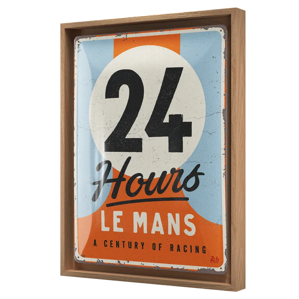nostalgic-art-24h-le-mans-a-century-of-racing-n-frame-l-edition-33-5x44-cm image 1