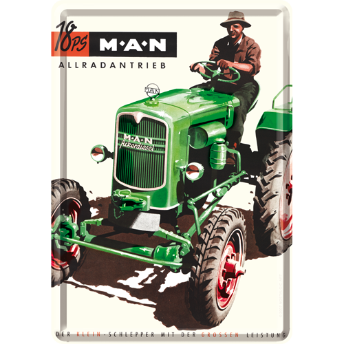 nostalgic-art-man-traktor-gr-n-metal-card-10x14-cm image 1