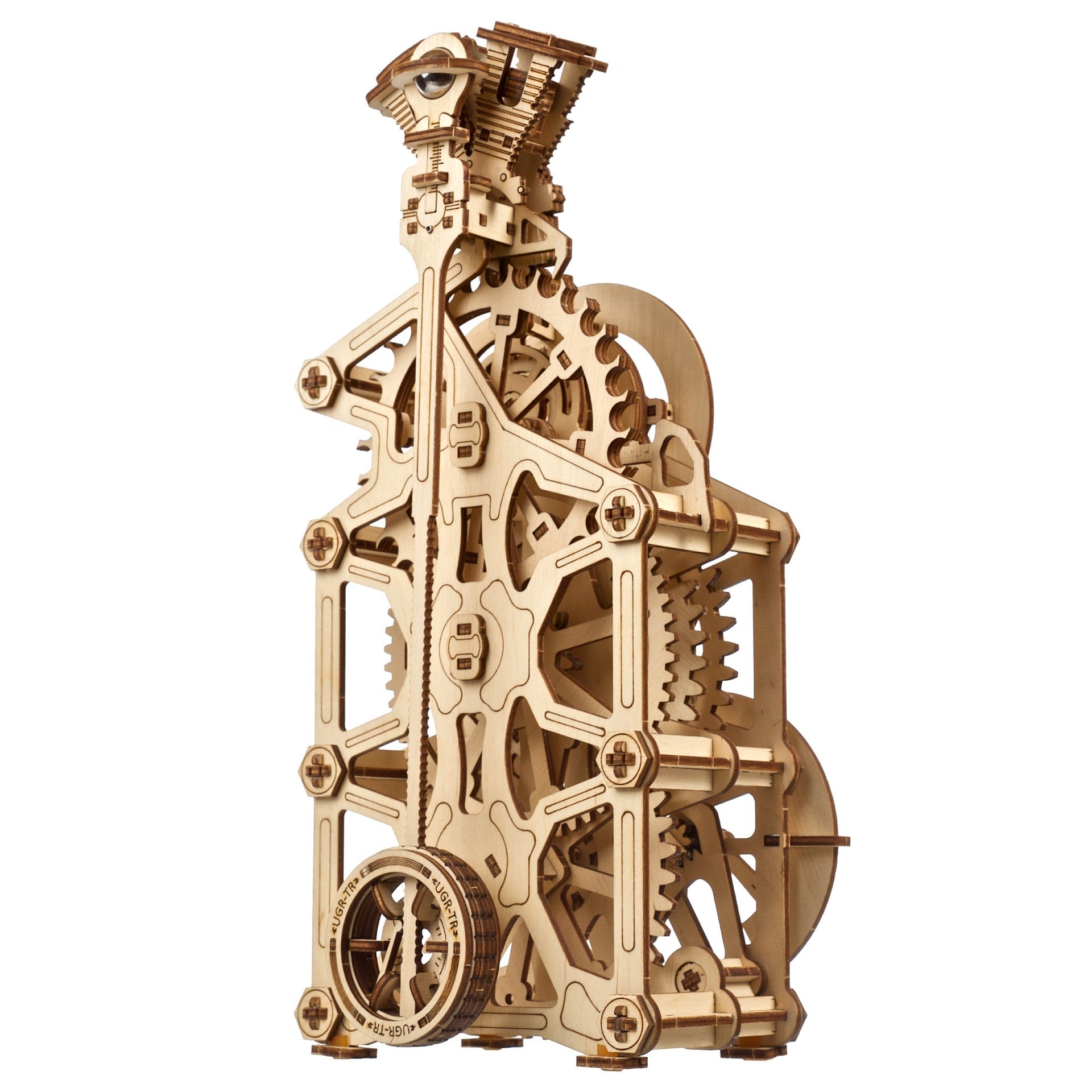 ugears-engine-clock-orologio-meccanico-da-tavolo-a-motore-da-costruire image 2