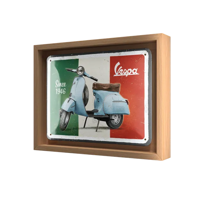 nostalgic-art-vespa-since-1946-n-frame-s-edition-cornice-legno-18-5x24-cm image 1