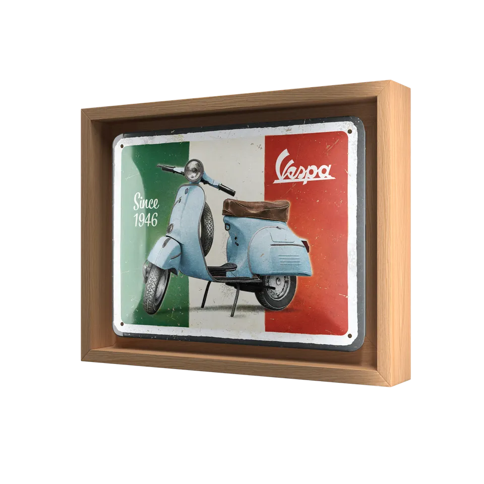 nostalgic-art-vespa-since-1946-n-frame-s-edition-cornice-legno-18-5x24-cm image 1