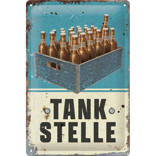 nostalgic-art-tankstelle-bier-targa-in-metallo-20x30-cm image 1
