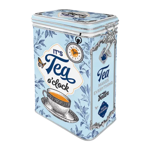 nostalgic-art-classic-tea-scatola-in-latta-con-coperchio-clip-7-5x11x17-5-cm image 1