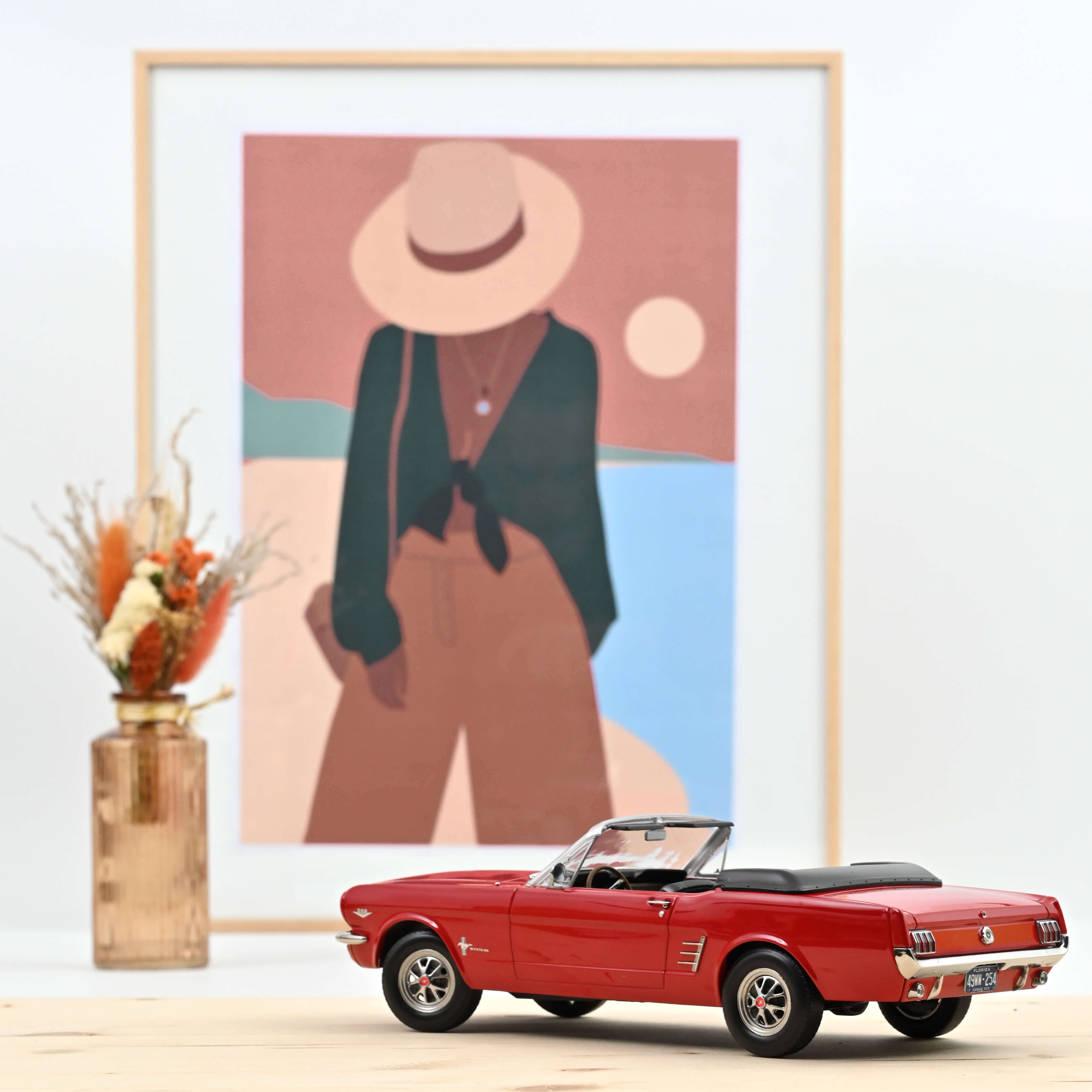 norev-ford-mustang-convertible-1966-signal-flare-red-1-18 image 2