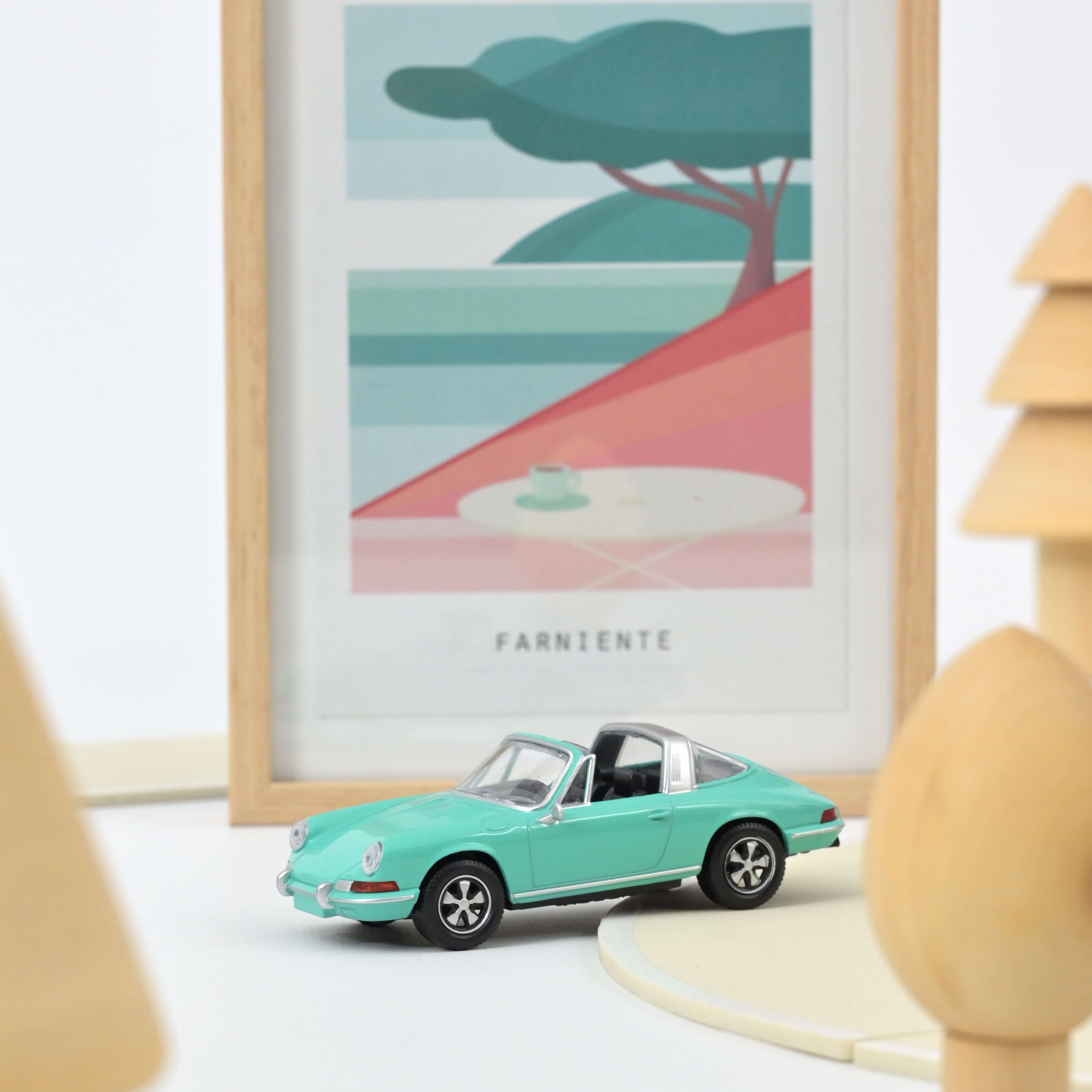 norev-porsche-911-targa-1969-verde-menta-jet-car-1-43-modellino image 1