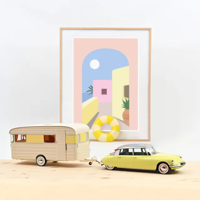norev-citro-n-ds-19-1960-giallo-jonquille-caravan-digue-panoramic-1-18 image 1