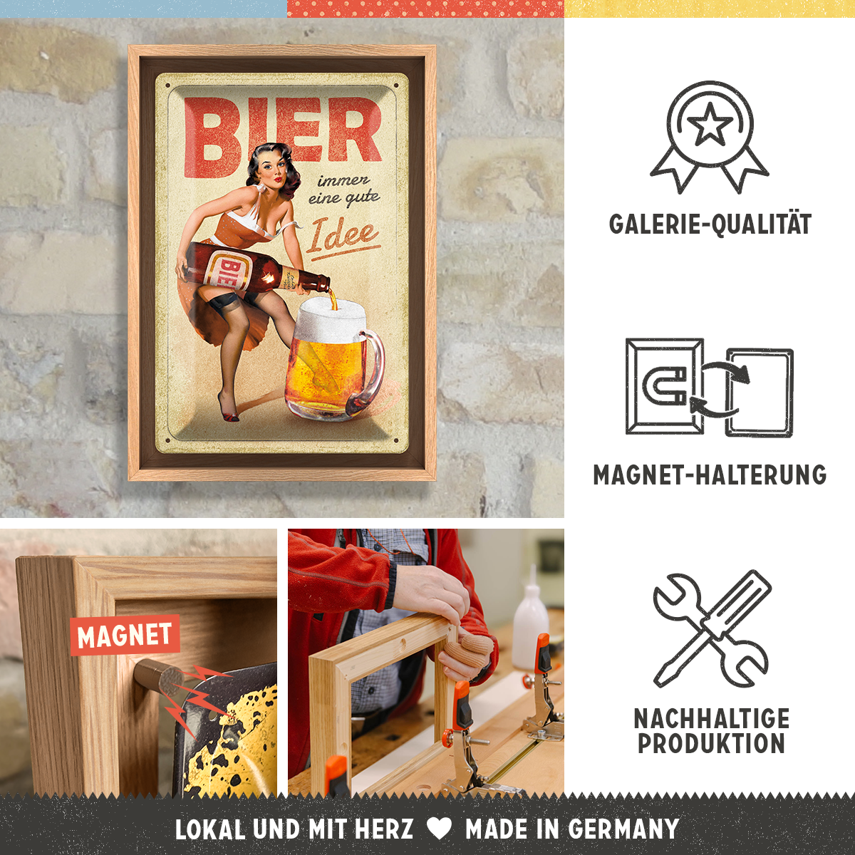 nostalgic-art-bier-immer-eine-gute-idee-special-edition-targa-con-cornice-n-fram image 3