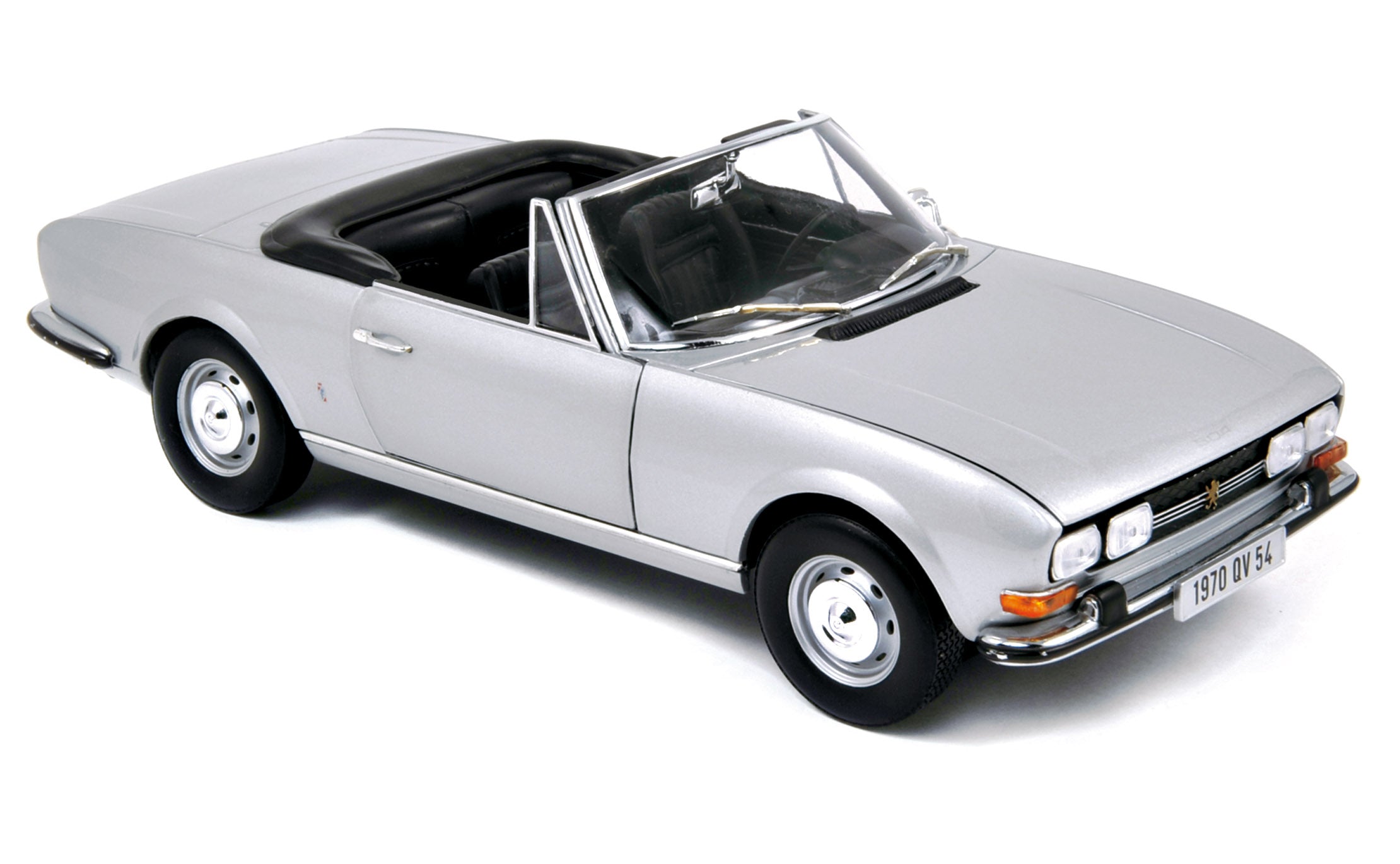 norev-peugeot-504-cabriolet-1971-grigio-metallizzato-modellino-1-18 image 1