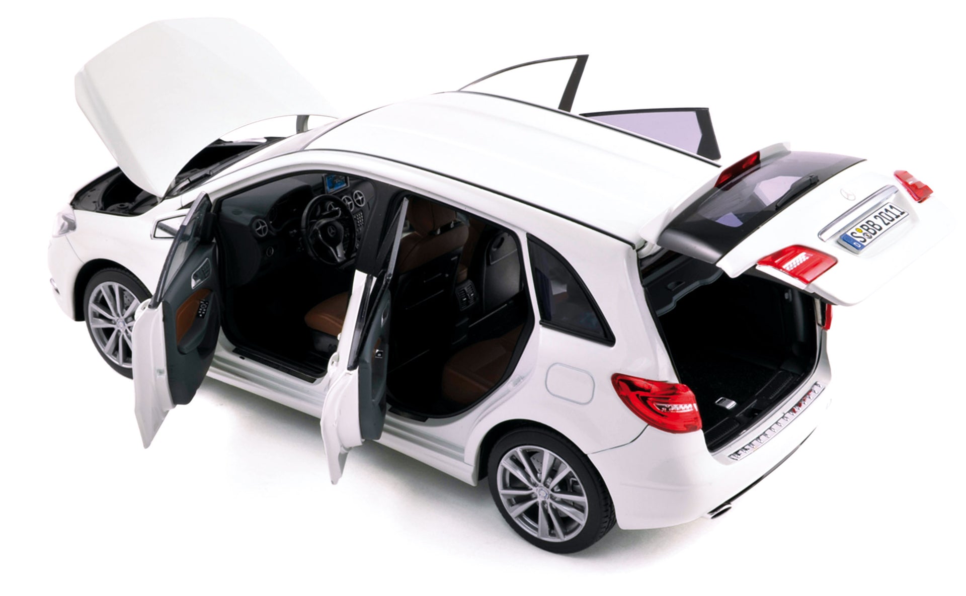 norev-mercedes-benz-classe-b-2011-bianco-1-18-modellino-die-cast image 1