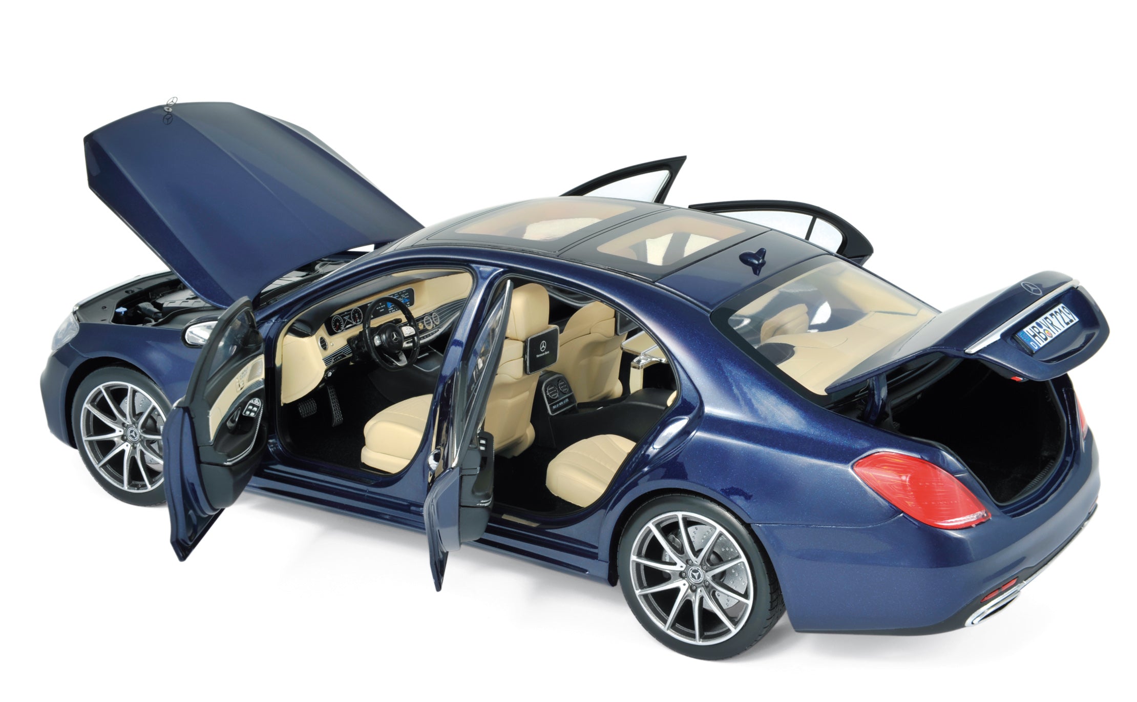 norev-mercedes-benz-classe-s-amg-line-2018-modellino-auto-1-18-blu-scuro-metalli image 2
