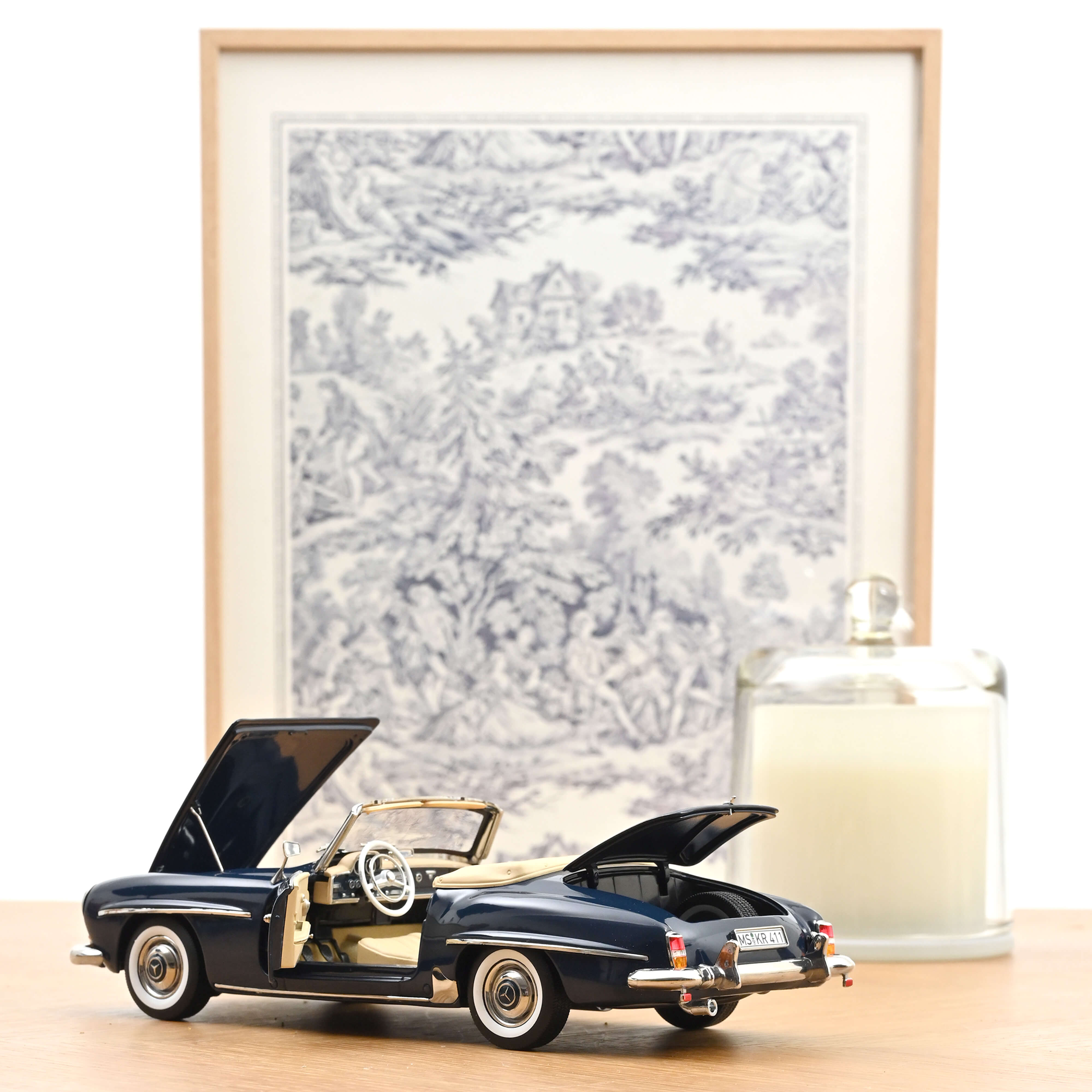 norev-mercedes-benz-190-sl-1957-modellino-auto-1-18-blu-medio image 3