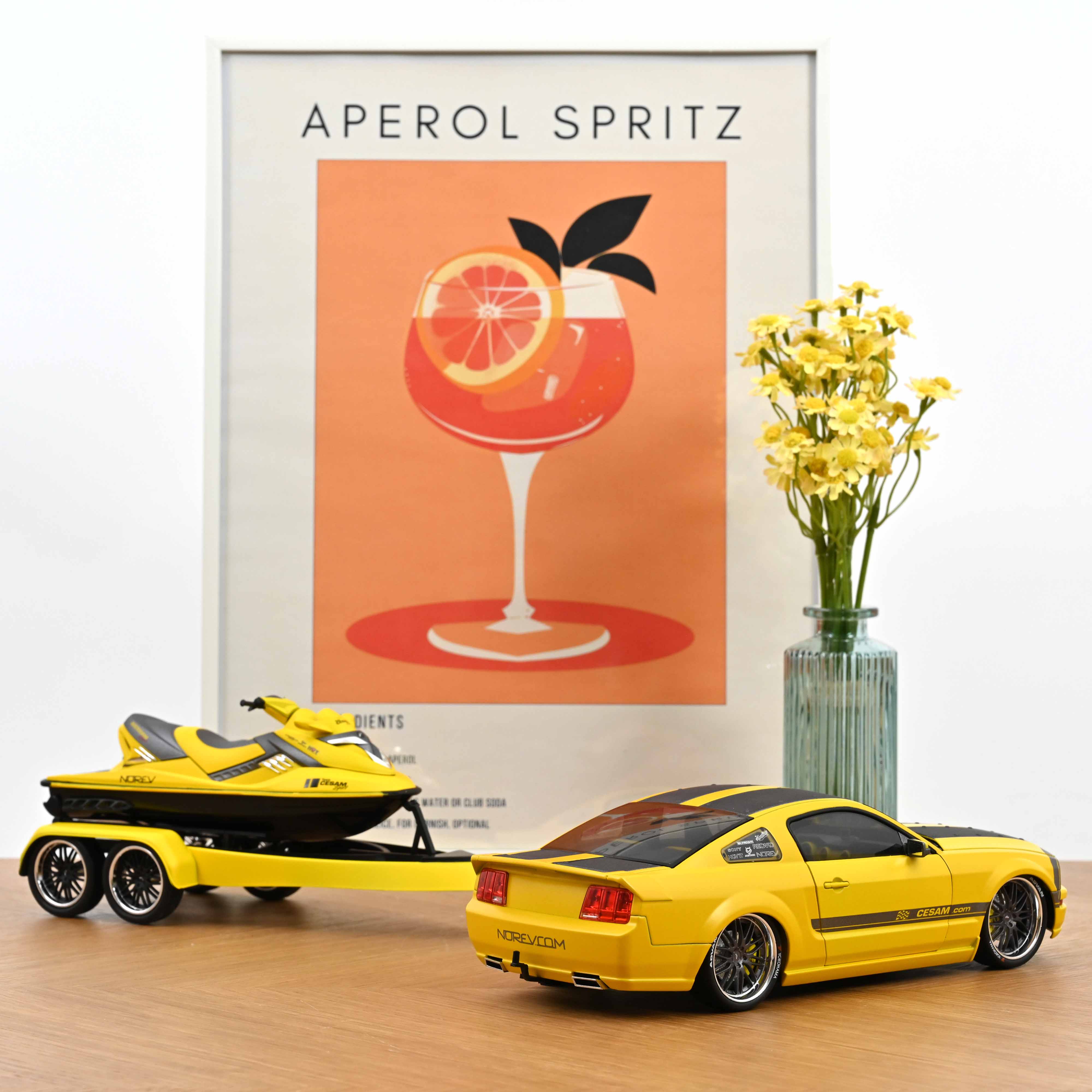 norev-mustang-jet-ski-parotech-giallo-cesam-modellino-1-18 image 3