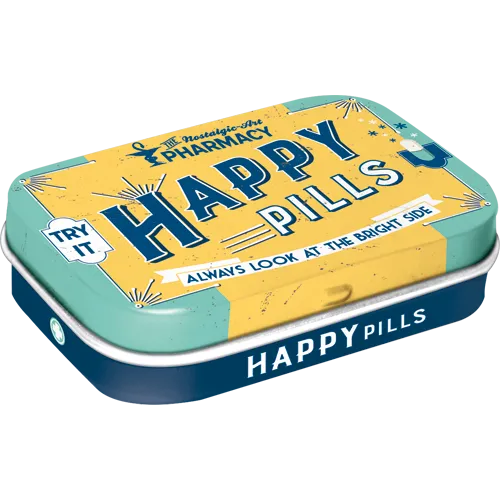 nostalgic-art-happy-pills-scatolina-tascabile-porta-mentine-6x4-cm image 1