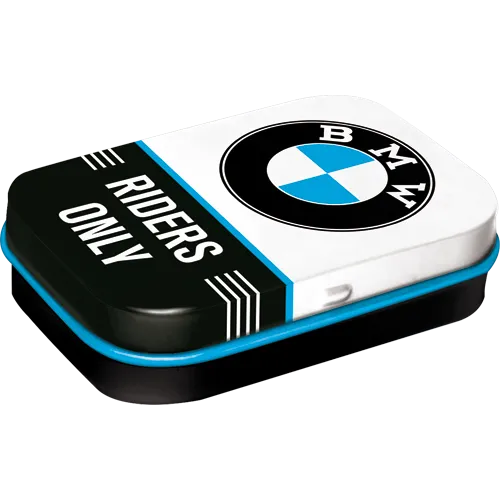 nostalgic-art-bmw-riders-only-pocket-box-scatolina-mentine-6x4-cm image 1