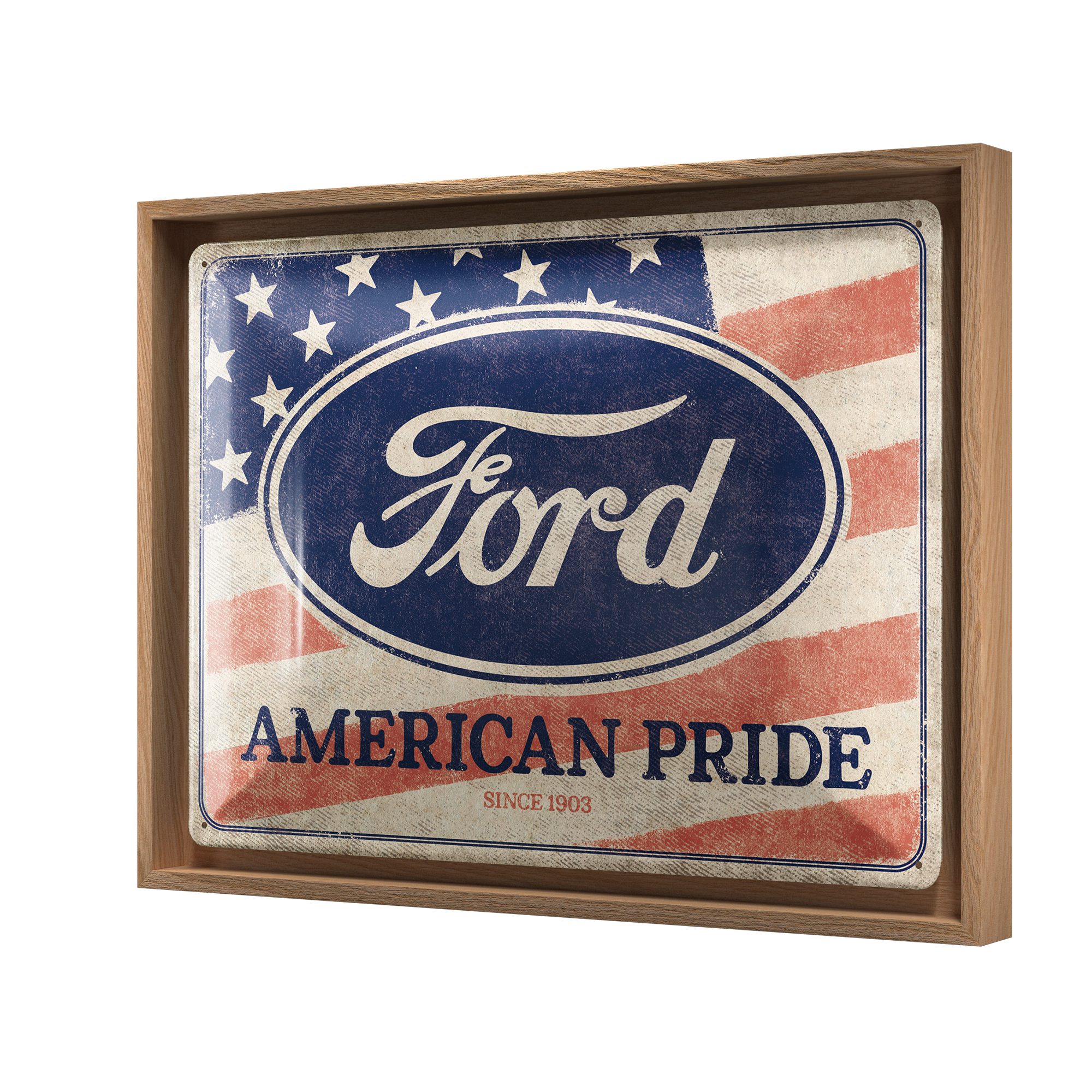 nostalgic-art-ford-american-pride-us-flag-n-frame-l-edition-33-5-x-44-cm image 1