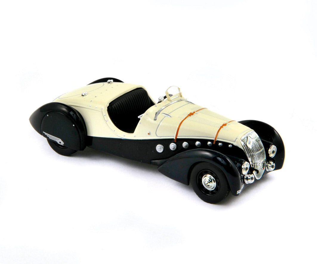 norev-peugeot-302-darl-mat-roadster-1937-1-43-blu-scuro-e-crema image 1