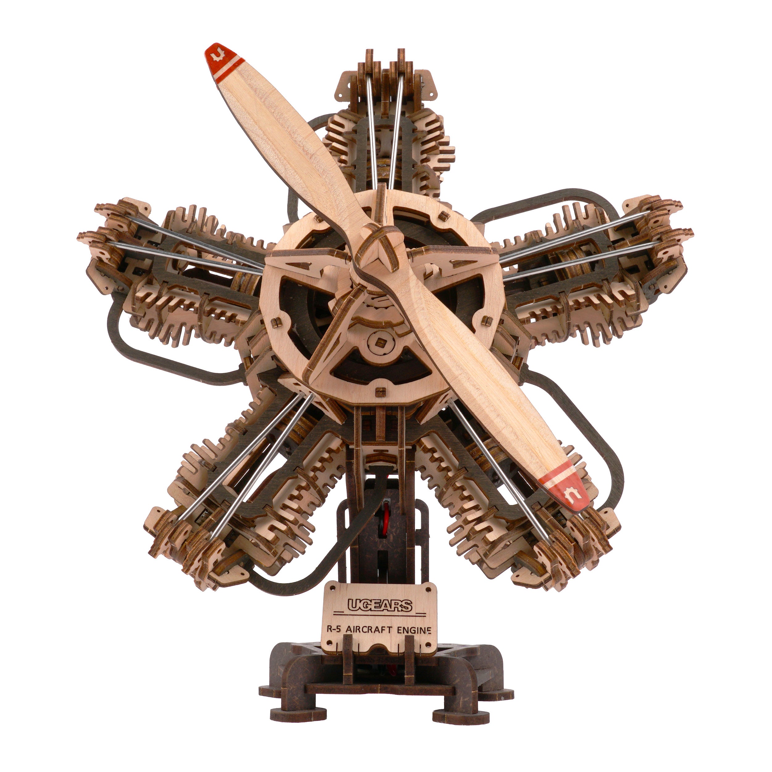 ugears-r-5-aircraft-engine-motore-aeromobile-radiale-in-legno image 4