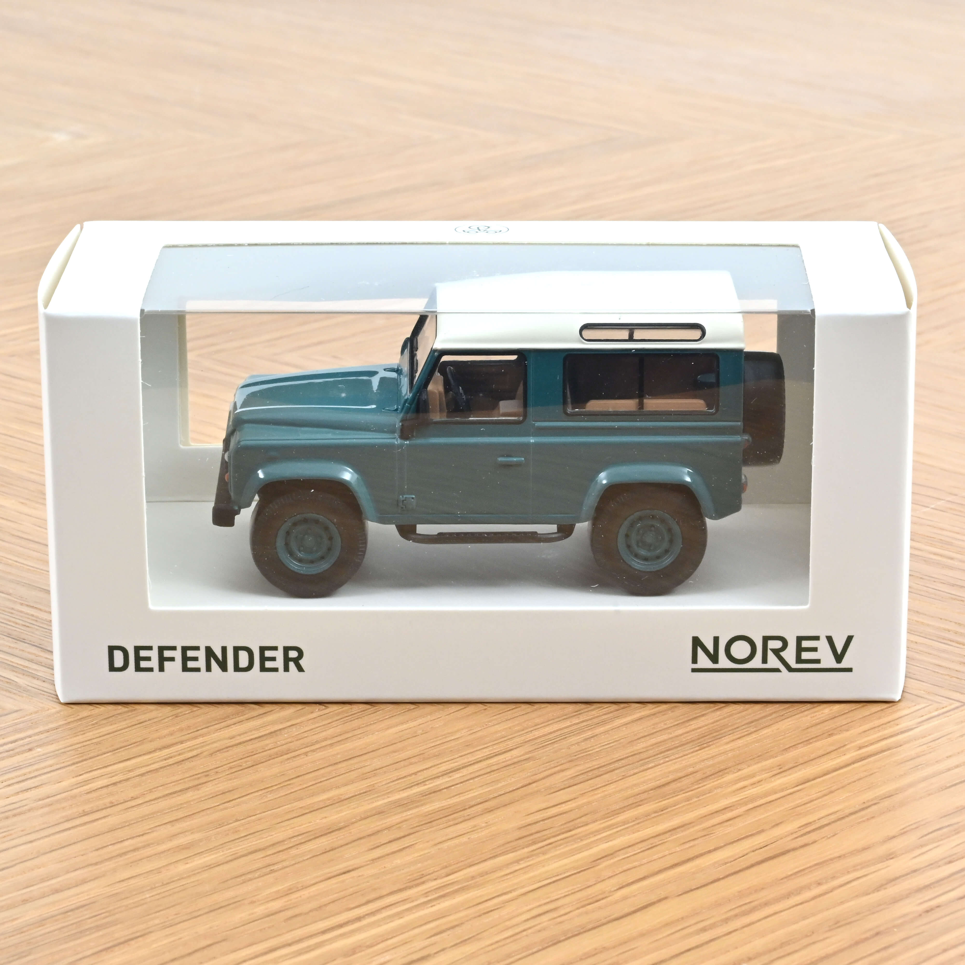 norev-land-rover-defender-1995-blu-1-43-modellino-jet-car-bicolore image 2