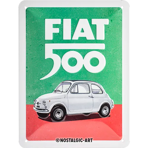 nostalgic-art-fiat-500-italian-colours-targa-in-metallo-15x20-cm-2 image 1