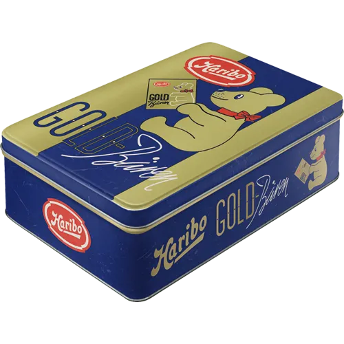 nostalgic-art-haribo-goldb-ren-vintage-gold-scatola-metallica-piatta-2-5-l image 1