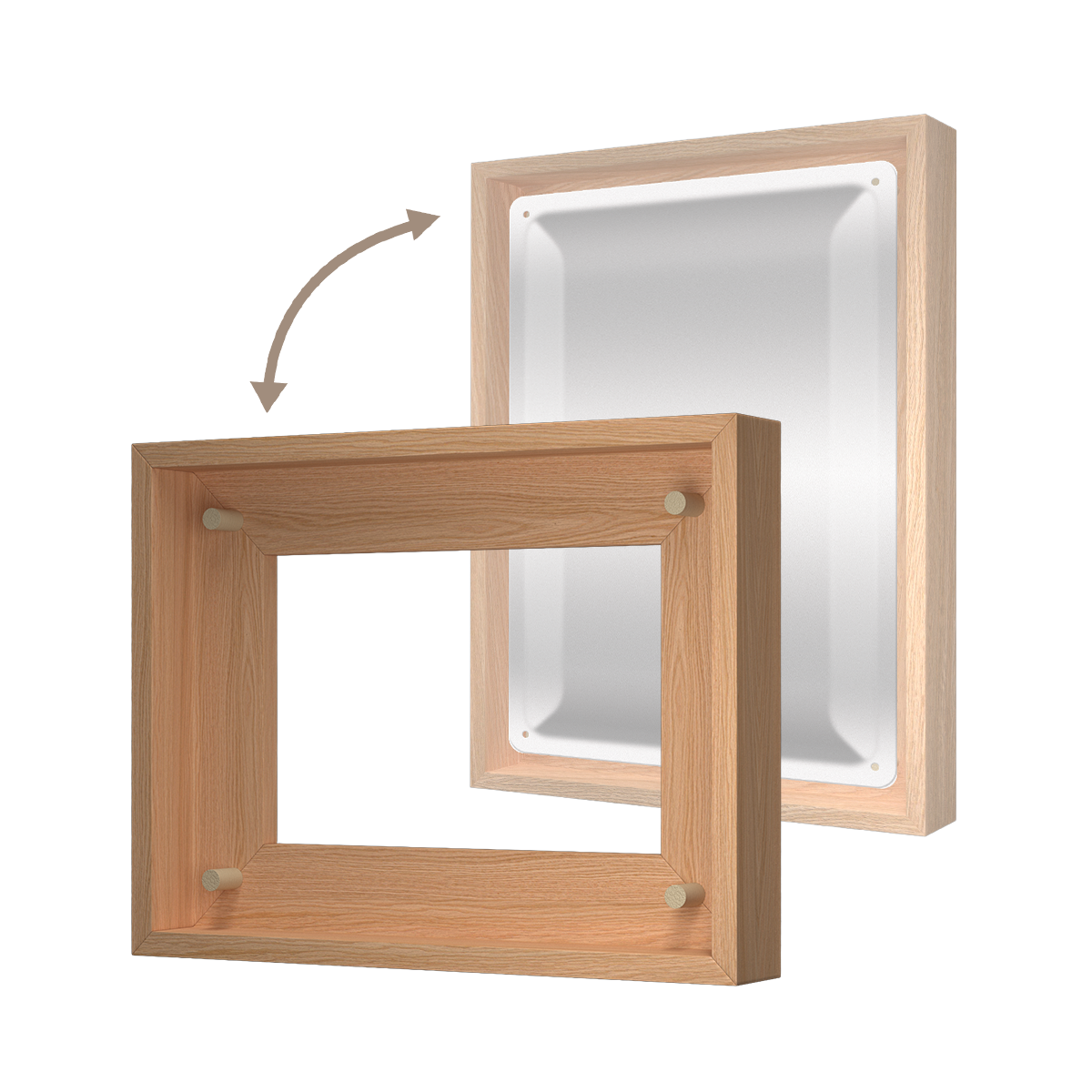 nostalgic-art-n-frame-s-cornice-in-legno-rovere-per-insegne-15x20-cm image 1