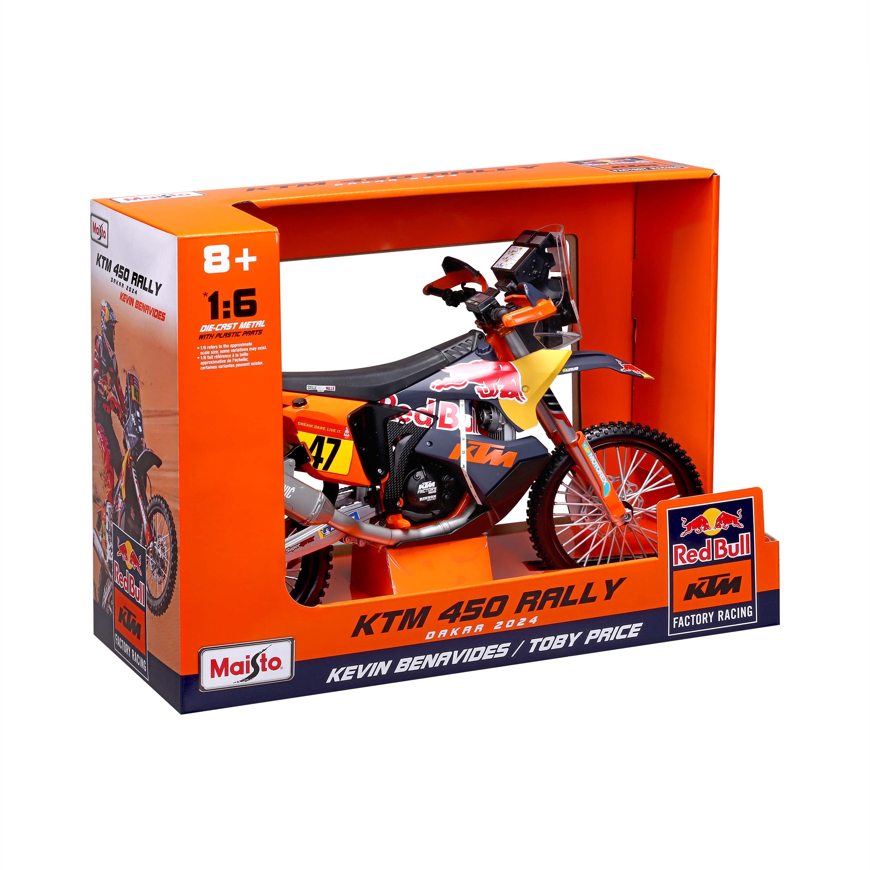 maisto-red-bull-ktm-450-rally-dakar-2024-1-6-modellino-moto image 4