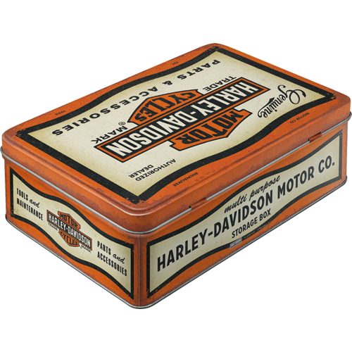 nostalgic-art-harley-davidson-parts-accessories-scatola-metallo-piatta-2-5-litri image 2