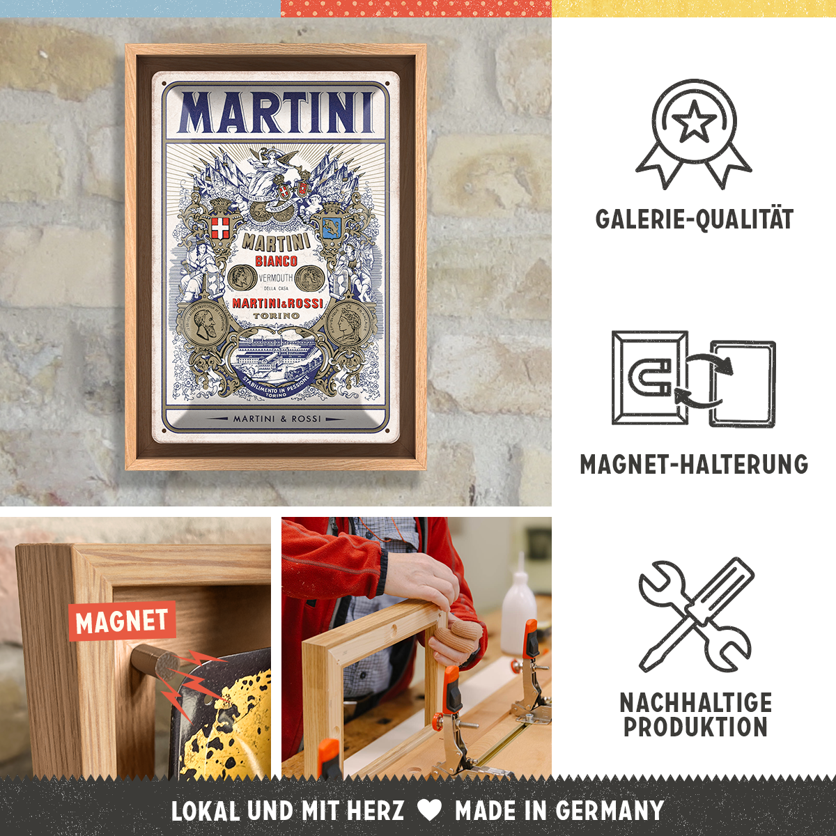 nostalgic-art-martini-bianco-vermouth-label-cornice-n-frame-m-24-x-33-5-cm image 3