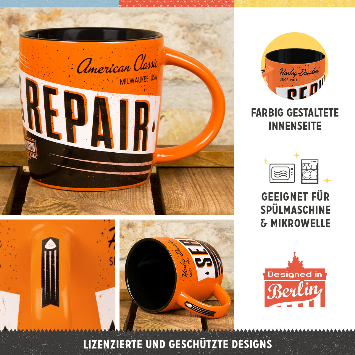 nostalgic-art-harley-davidson-service-repair-tazza-ceramica-330-ml image 2