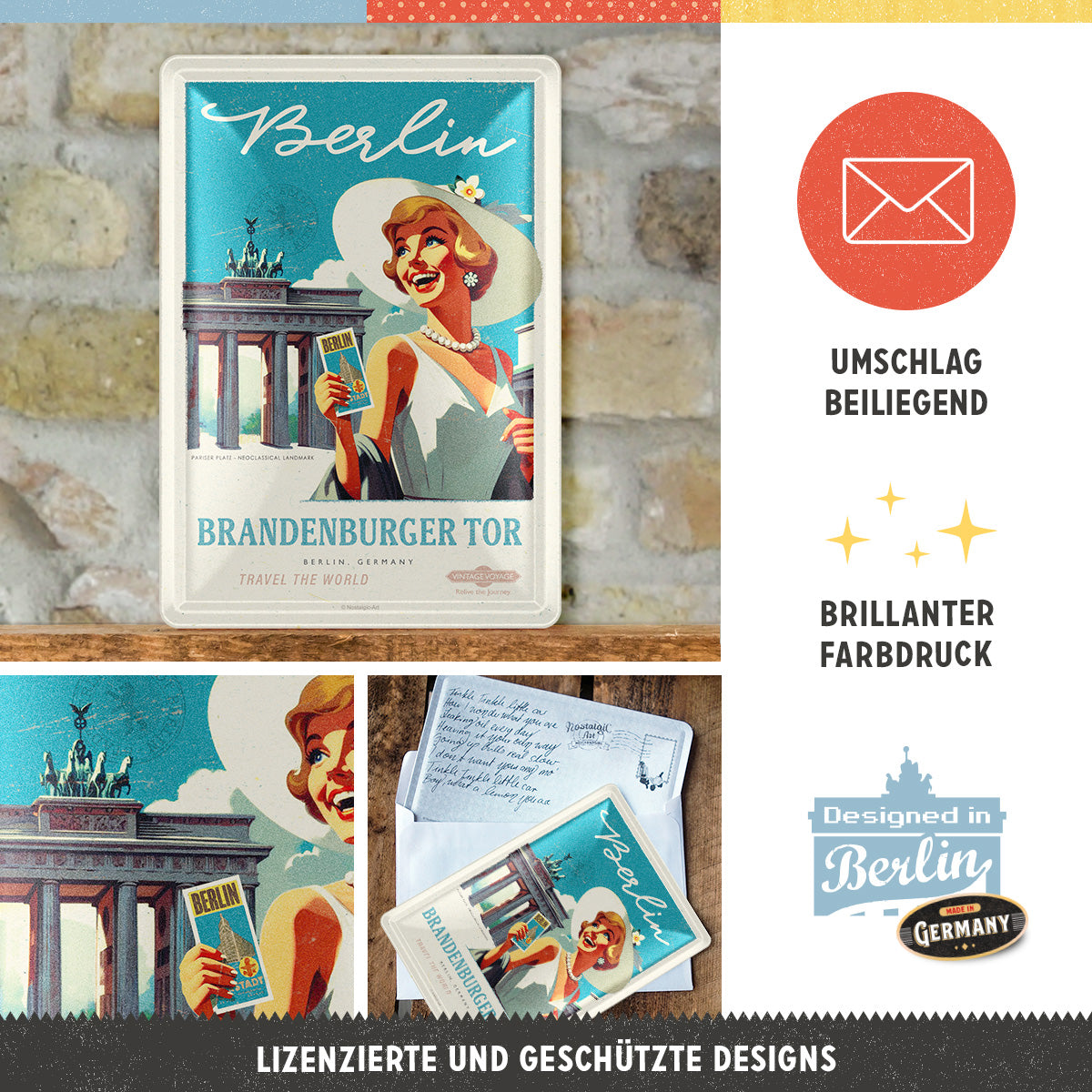 nostalgic-art-berlino-porta-di-brandeburgo-card-in-metallo-10x14-cm image 2