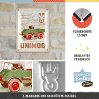 nostalgic-art-daimler-truck-unimog-1951-targa-in-metallo-15x20-cm image 2