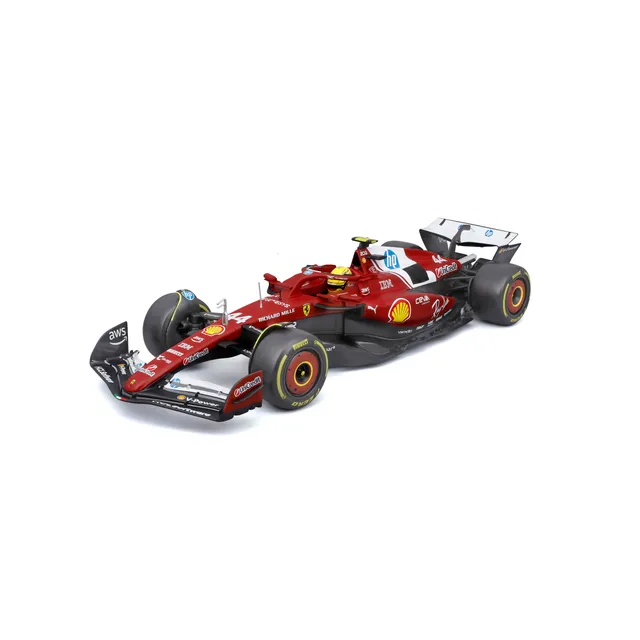 bburago-ferrari-sf-25-lewis-hamilton-44-f1-2025-modellino-1-18 image 1