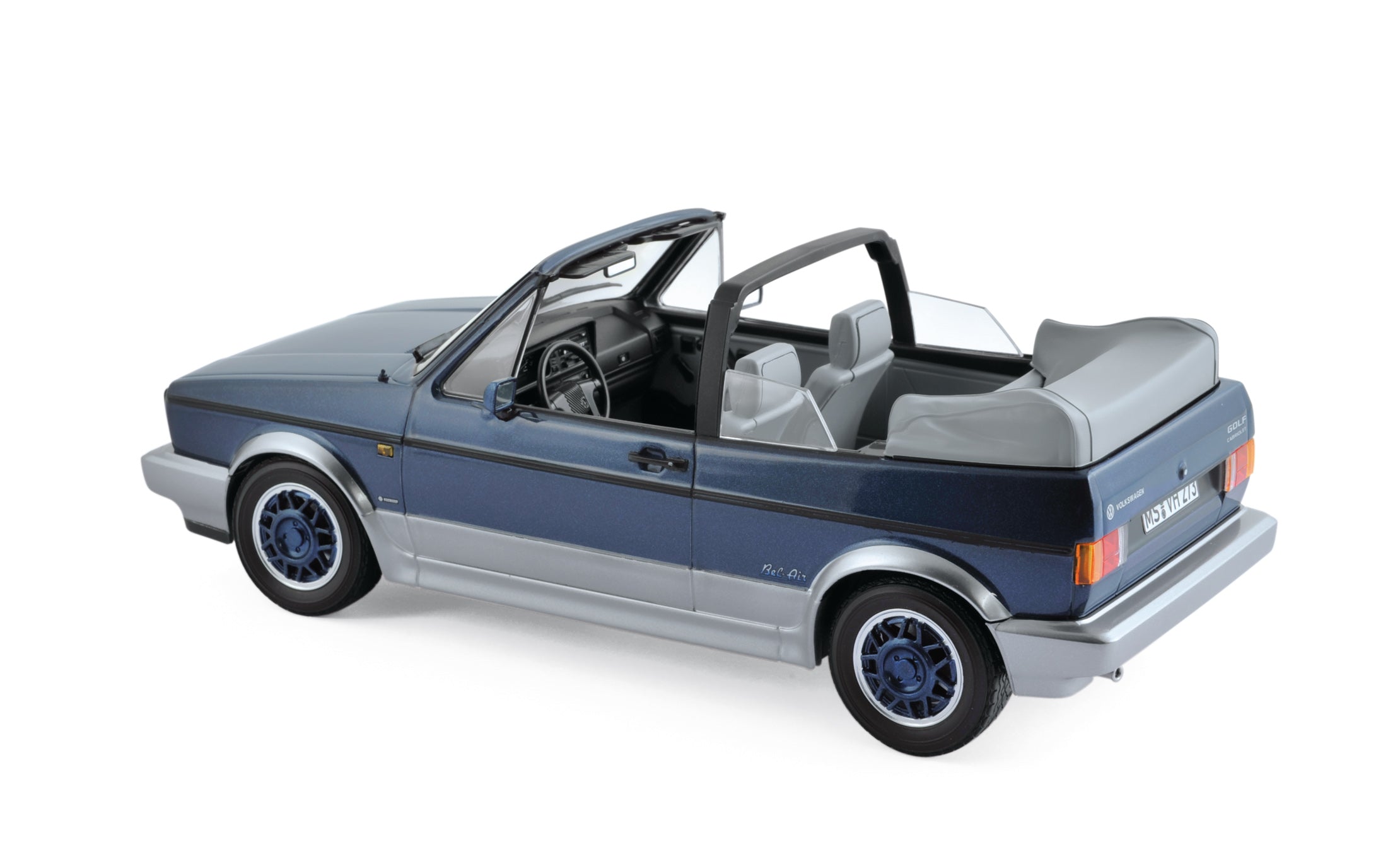 norev-vw-golf-cabriolet-bel-air-1992-blu-metallizzato-1-18-modellino-auto-die-ca image 2
