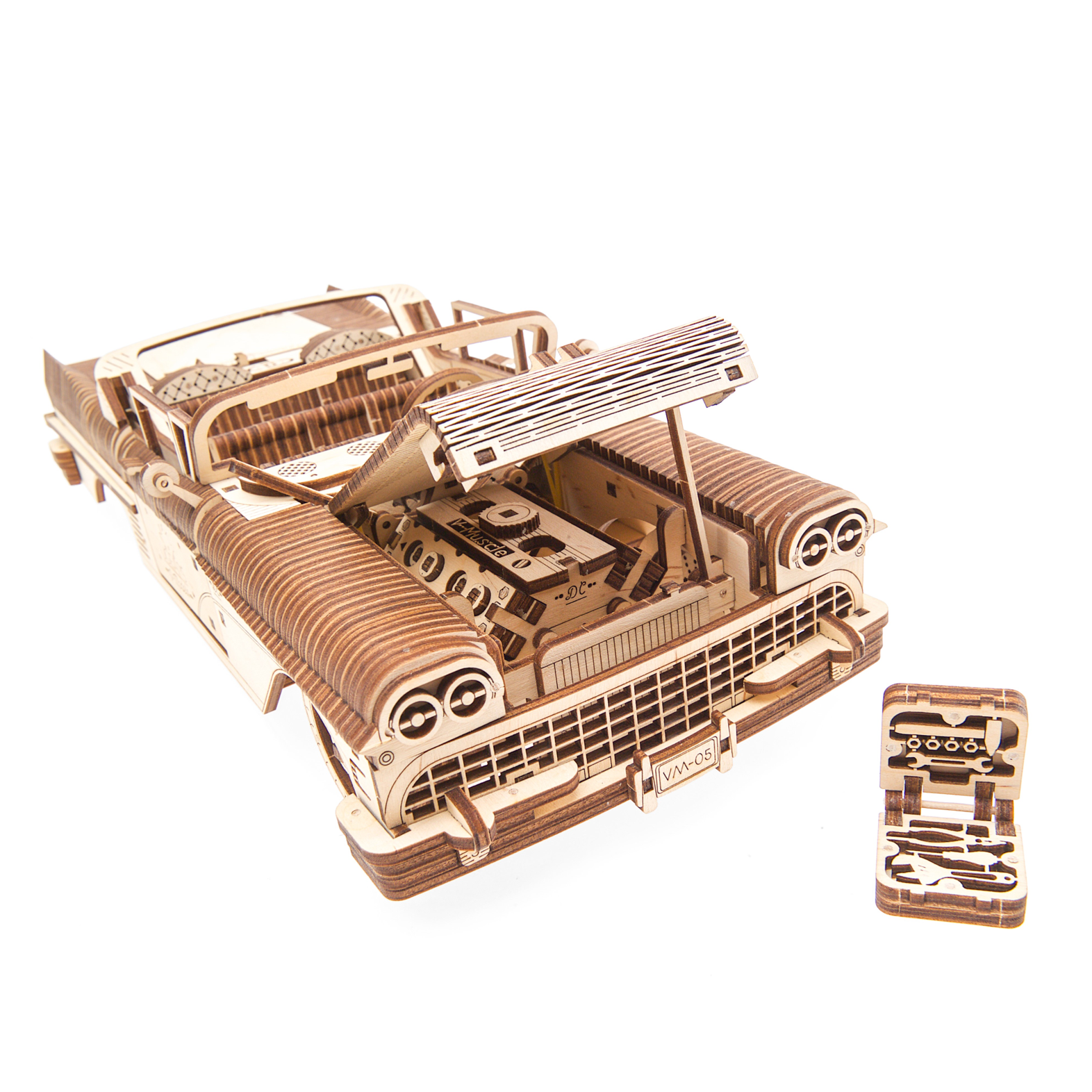 ugears-dream-cabriolet-vm-05-modello-meccanico-3d-in-legno image 3