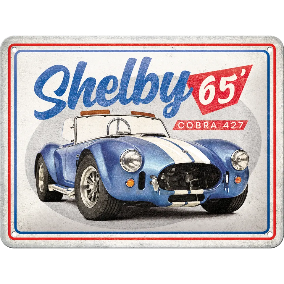 nostalgic-art-shelby-cobra-427-targa-in-metallo-15x20-cm image 1