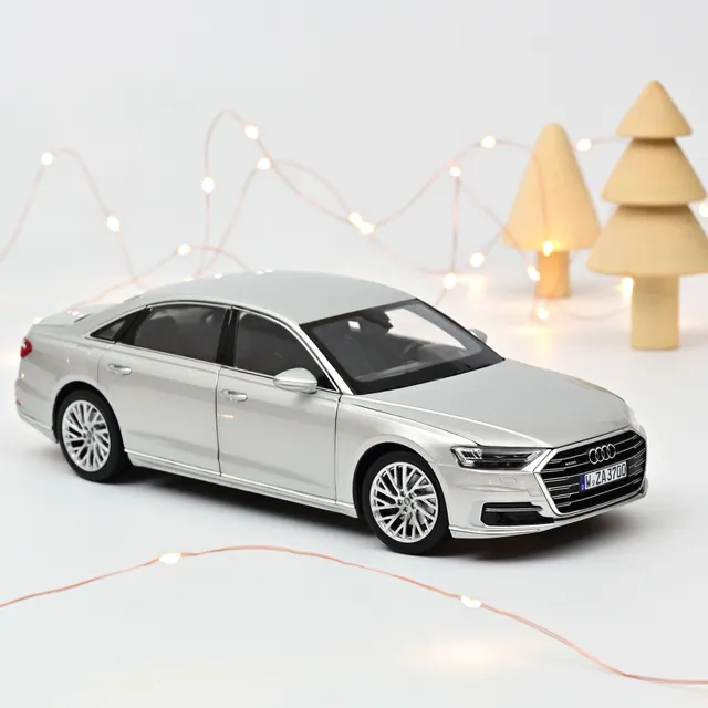 norev-audi-a8-l-2018-argento-grigio-1-18-modellino-berlina image 1