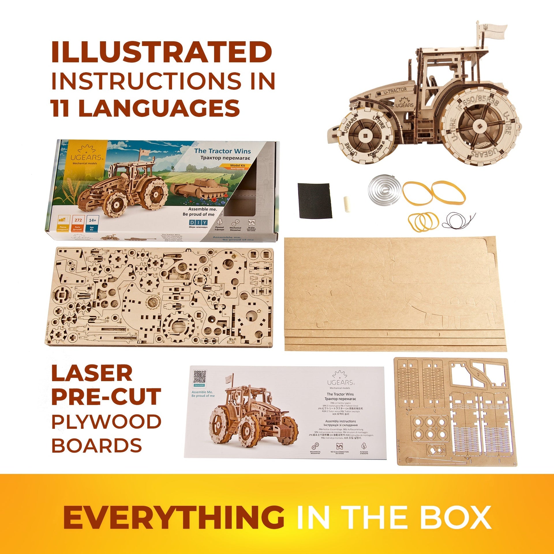ugears-the-tractor-wins-puzzle-meccanico-3d-in-legno-da-costruire image 6