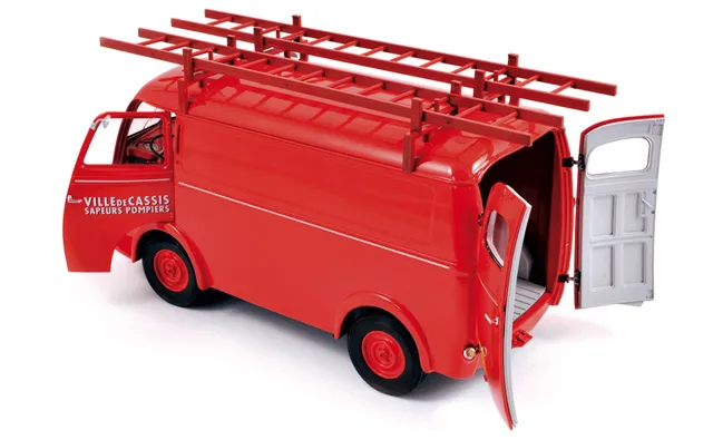 norev-peugeot-d4a-1955-pompiers-con-scale-1-18 image 1