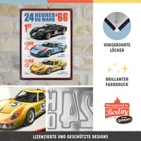nostalgic-art-24h-le-mans-1966-ford-gt40-winners-targa-in-metallo-30x40-cm image 2