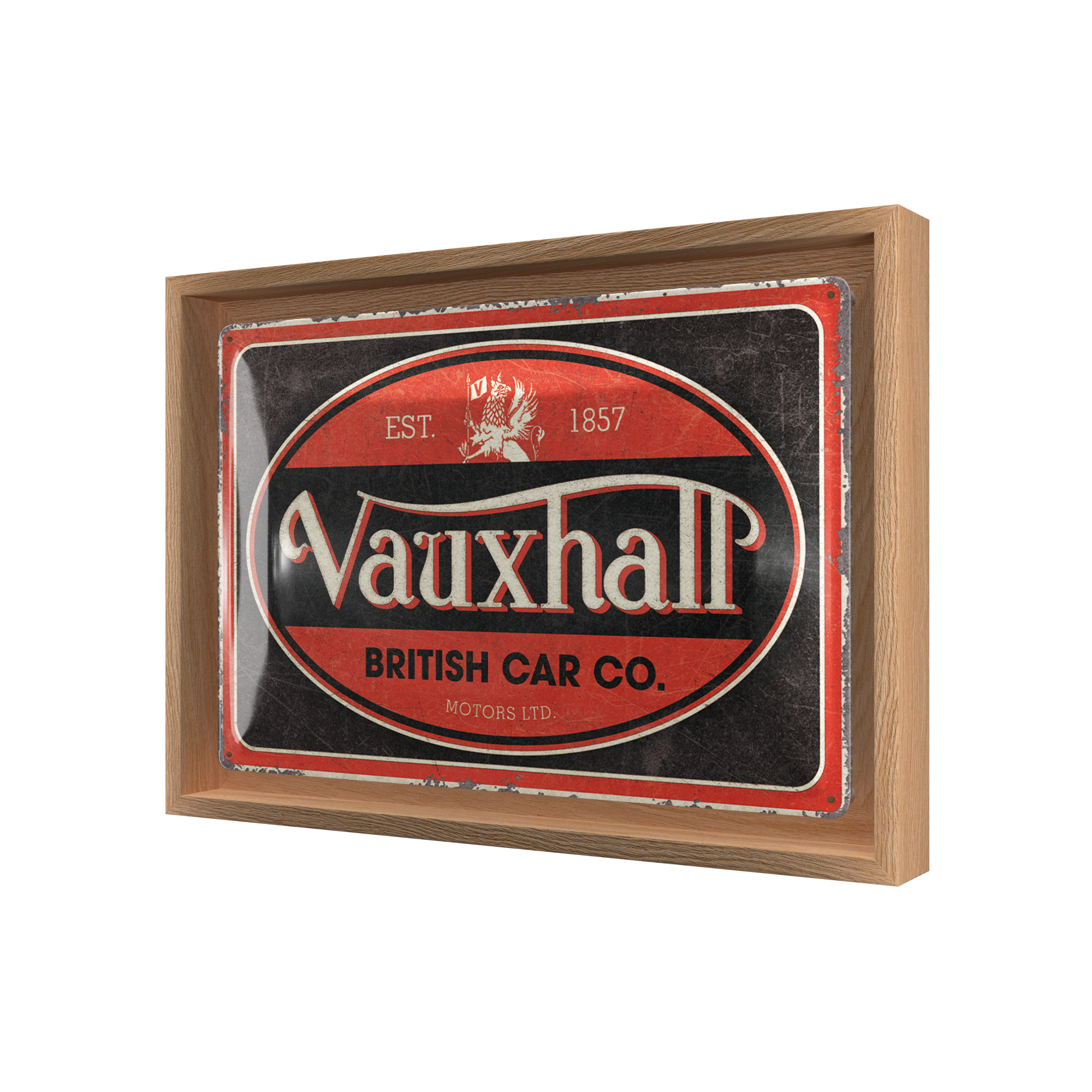 nostalgic-art-vauxhall-vintage-oval-n-frame-m-edition-targa-metallo-con-cornice- image 1