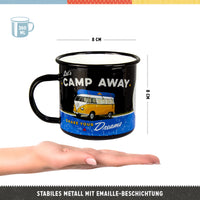 nostalgic-art-vw-bulli-let-s-camp-away-night-tazza-smaltata-360-ml-2 image 2