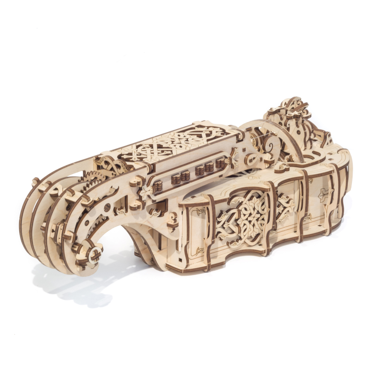 ugears-hurdy-gurdy-strumento-musicale-meccanico-in-legno-3d image 3