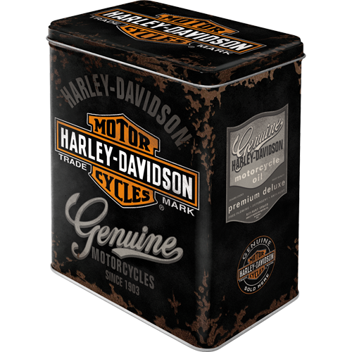 nostalgic-art-harley-davidson-genuine-logo-scatola-in-metallo-l image 1